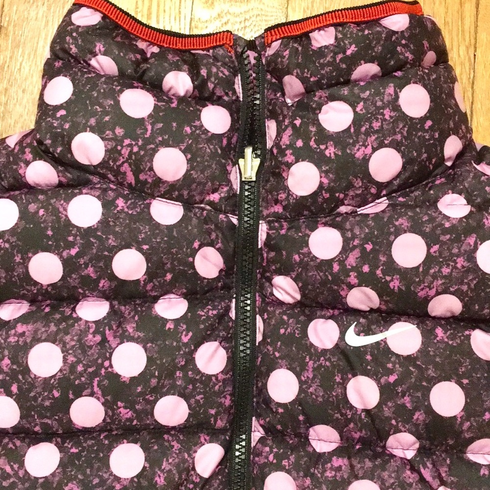 Nike Puffer Vest reversible EUC L camo polka dots - Picture 7 of 8
